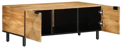 Image de vidaXL Table basse marron 100x54x40 cm en bois massif de manguier