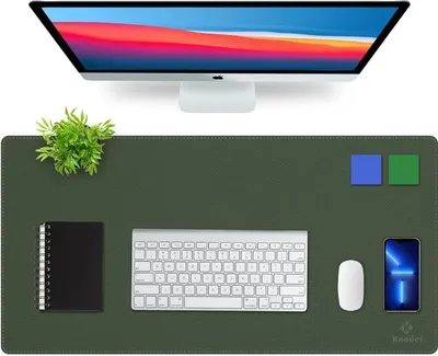 Obrázok produktu pre Podložka na stôl Knodel Upgrade 80x40cm obojstranná vodeodolná tmavozelená/sivá