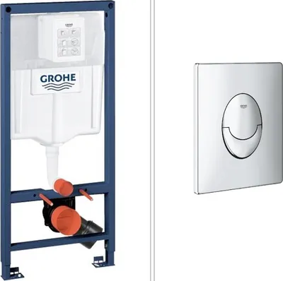 Produktbild von GROHE RAPID-SL WC Vorwandelement mit GROHE SKATE AIR Betätigungsplatte, chrom