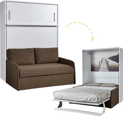 Produktbild von Multimo DOUBLE Schrankbett mit Sofa : K 02 Bezug: K 02