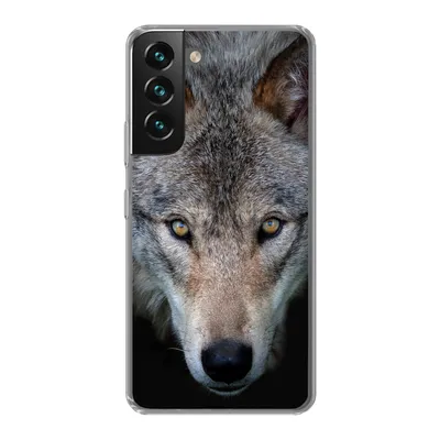 Produktbild von MuchoWow® Handyhülle Schutzhülle Hülle für Samsung Galaxy S22 Wolf - Porträt - Schwarz Silikon Softcase Handy Hülle - Mobiltelefonhülle