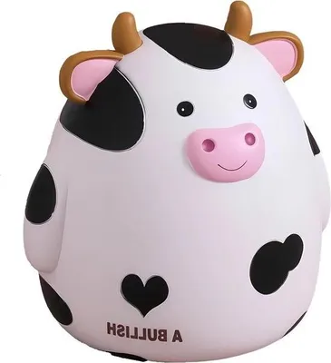Immagine prodotto di VORLOU - Salvadanaio per bambini - Design a forma di mucca per bambini - Salvadanaio per bambini - Decorazione regalo per giocattoli
