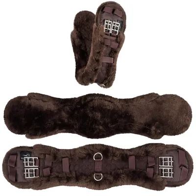 Produktbild von Equinate Kurzgurt Luke anatomisch Lammfell 80cm Braun