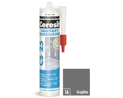 Obrázok produktu pre Ceresit Sanitárny silikón CS 25 grafit, 280 ml