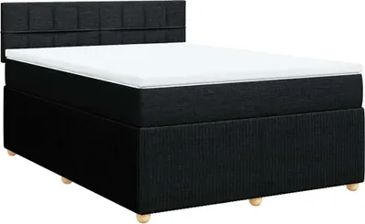 Produktbild von vidaXL Boxspringbett mit Matratze Schwarz 160x200 cm Stoff