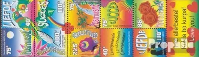 Produktbild von Briefmarken Niederländische Antillen 1997 Mi 908-917 Zehnerblock (kompl.Ausg.) postfrisch Grußmarken