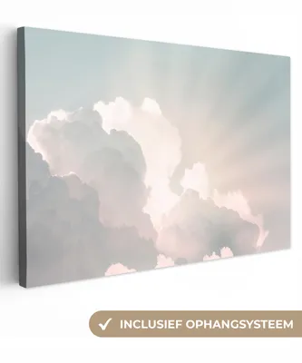 Obrázok produktu pre OneMillionCanvasses® - Maľba na plátne - Obraz na plátne Nástenná maľba na plátne - Obloha - oblaky - slnko - príroda - 150x100cm - Fotografia na