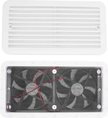 Image de Ventilateur latéral RV, 24 V, 5 W, sortie d'air à une voie, échappement de ventilation pour remorque de camping-car, yacht