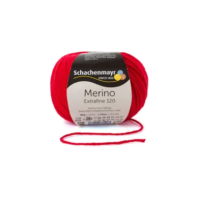 Immagine prodotto di Schachenmayr Merino Extrafine 120, 50 g Cherry Filati per maglieria a mano