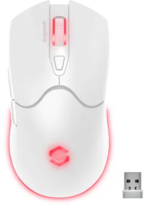 Immagine prodotto di Mouse da gaming RGB wireless, con batteria ricaricabile, 4800 DPI, leggera, bianca