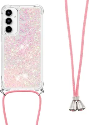 Produktbild von Samsung Galaxy A57 Hülle - Coverup Liquid Glitzer Back Cover mit Handykette - Pink