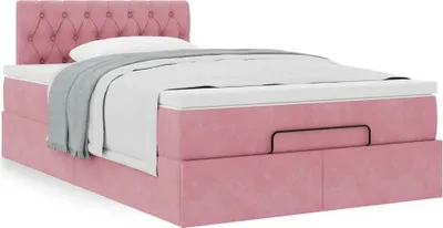 Produktbild von Möbel Glamour Ottoman-Bett mit Matratze Rosa 120x200 cm Samt - Klassische Betten CC6324255