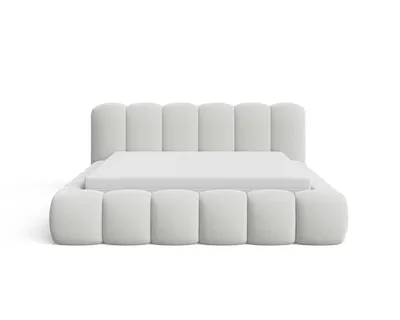 Produktbild von Chilly Möbel Design Polsterbett Stone Weiß Bouclé Stoff 140x200 cm mit Stauraum Quelle 01