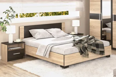 Obrázok produktu pre VALENTÍNA, manželská posteľ dub Sonoma / wenge