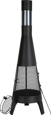 Produktbild von VEVOR Gartenkamin, φ508x1495 mm Terrassenofen, Kegelkamin zum Grillen und Heizen, Aztec Outdoor-Ofen für Terrasse, Garten, Hinterhof