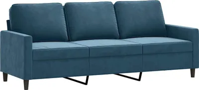 Produktbild von vidaXL 3-Sitzer-Sofa Blau 180 cm Samt
