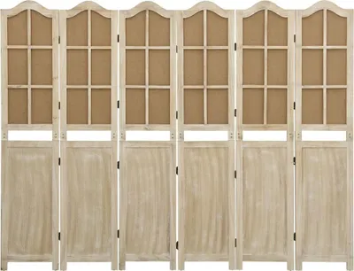 Produktbild von vidaXL 6-tlg. Raumteiler Braun 214x165 cm Stoff