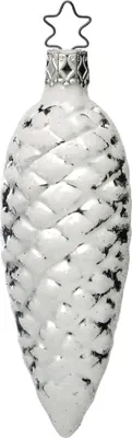Produktbild von Christbaumschmuck Glas Zapfen 11cm Silber 1 Stück