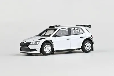 Produktbild von Škoda Fabia III FL Rally2 Evo (2019) Weiß - Schotterräder - Abrex 1:43