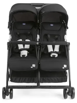 Produktbild von Chicco Zwillingsbuggy Ohlala' TwinUltraleichter Zwillingswagen Mit Kompakten Faltmaß, Inkl. Regenschutz, Einhängekorb, Gurtpolstern