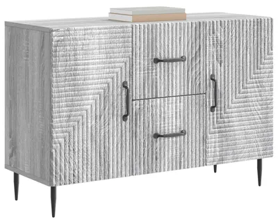 Zdjęcie produktu dla Komoda vidaXL w kolorze szarym Sonoma, 89 x 34,5 x 60 cm, materiał drewnopochodny