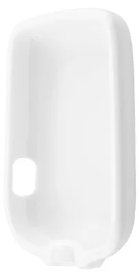 A white protective case for a medical device.