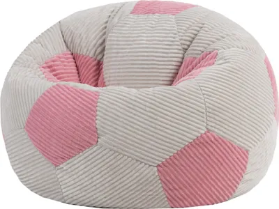 Produktbild von icon Sitzsack Fußball aus Cord für Kinder, Rosa, mit Füllung