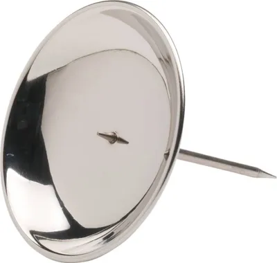 Produktbild von Ø10cm Kranzteller Messing Silber Poliert Kerzenhalter mit Dorn Kerzenteller