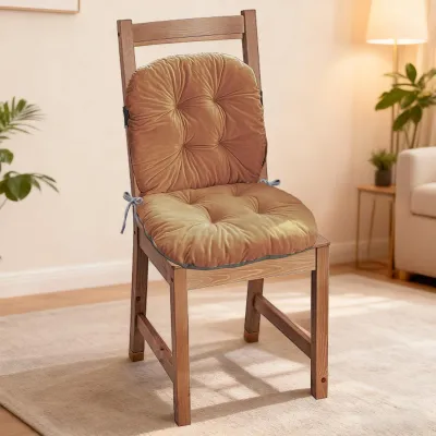 Immagine prodotto di Omgoods - Cuscino per sedia da giardino, schienale alto - Cuscino morbido e confortevole con cinghie regolabili