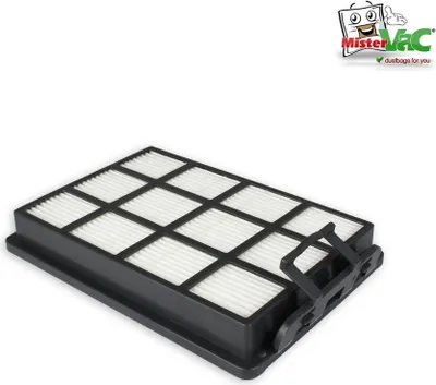 A vacuum cleaner filter is shown on a white background.