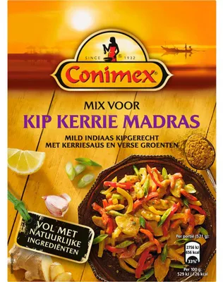 Produktbild von Conimex Mix Ajam Kerrie Madras 55g – Würzige indische Curry-Gewürzmischung