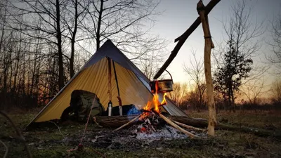 Productafbeelding van Bushmen ultralichte tarp, 3 x 3 meter, groen. Accessoires