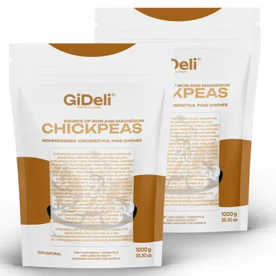 Produktbild von Kichererbsen Getrocknet 2kg Ungeröstet Protein Vegan Hummus Falafel GiDeli
