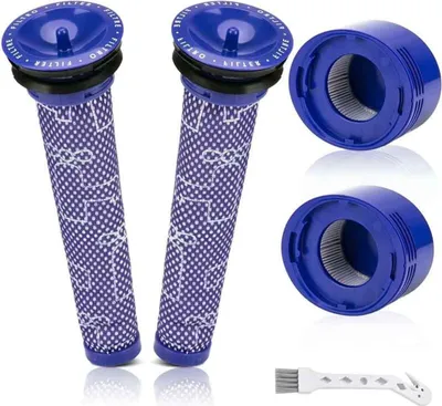 Produktbild von V8-Filterersatz für Dyson V8 V7 Staubsauger, Ersatzfilter für Dyson V8 V7 Animal Absolute Plus Pro Fluffy Motorhead mit Reinigungsbürste – 2er-Pack