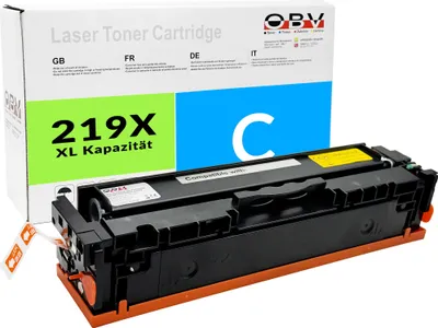 Produktbild von Toner geeignet für HP Color LaserJet Pro 3202 dn Color LaserJet Pro 3202 dng als Ersatz für 219X W2191X Cyan - 2500 Seiten - XXL - H2191XC
