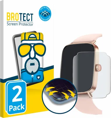 Produktbild von 2x BROTECT Fullscreen Schutzfolie für Fitpolo IDW28 1.85" Displayschutz Folie Fullcover Matt Entspiegelungsfolie