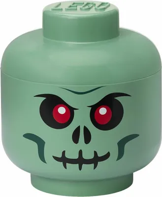 Immagine prodotto di LEGO 40320811 LEGO testa di stoccaggio TESTA DI STOCCAGGIO VERDE SKELETON, L, verde