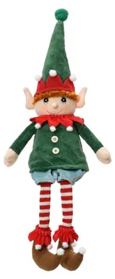 Produktbild von Decoris Weihnachtsdekoration: Sitzende Elfe mit baumelnden Beinen, 60 cm hoch