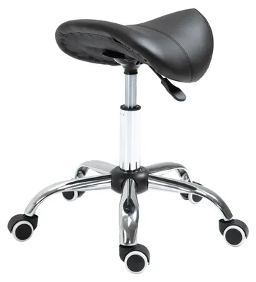 Produktbild von Rollhocker höhenverstellbar Drehhocker 49-61 cm Arbeitshocker drehbar, für Werkstatt Salon Büro