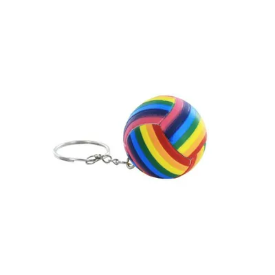Productafbeelding van Sleutelhanger met een bolvormige hanger en de LGBT+-vlag