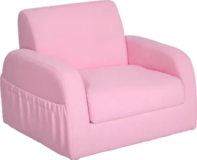 Obrázek produktu pro Dětské křesílko - 2 v 1 - skládací - 2 polohy - pro děti od 3 let - 47x45x38 cm - růžové