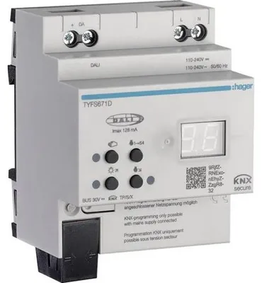 Productafbeelding van Hager Gateway TYFS671D KNX/DALI 2, beveiligd, 1-voudig
