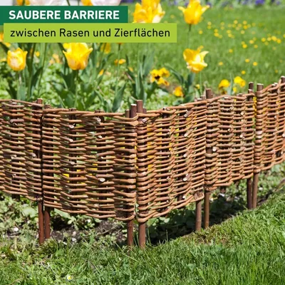Produktbild von Beeteinfassung aus Weide eckig