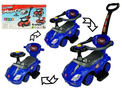 Image de LEANToys Voiture à pédales Mega Car 3in1 bleu