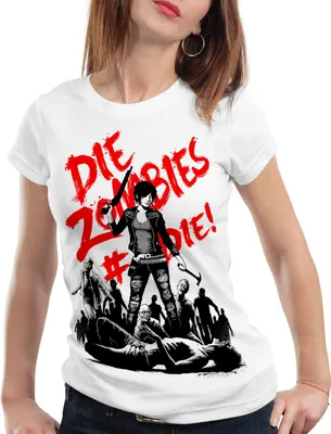 Produktbild von style3 Die Zombie Damen T-Shirt walking horror dixon the halloween dead, Farbe:Weiß, Größe:2XL