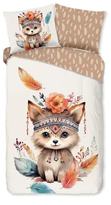 Productafbeelding van Good Morning Kinder Dekbedovertrek Katoen Renforcé Hay - multi 140x200/220cm