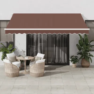 Imagen del producto de Maison Exclusive - Toldo automático, color marrón, 400x350 cm