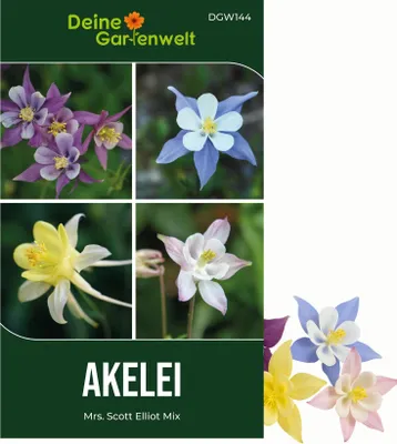 Produktbild von Akelei Mrs. Scott Elliot Mix Samen - Aquilegia x hybrida - Akeleisamen - Blumensamen - Saatgut für 150 Pflanzen