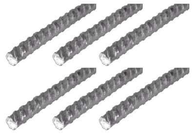 Immagine prodotto di Alberts 6 x cemento acciaio ondulato, acciaio grezzo, diametro Ø12 mm, lunghezza 1 m