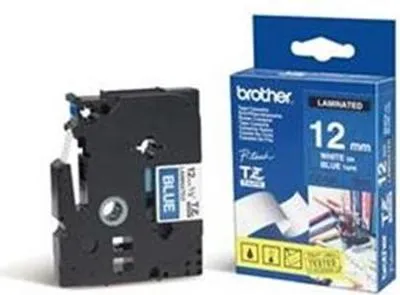 Produktbild von Brother Schriftbandkassette TZE-535 blau/weiß 12 mm